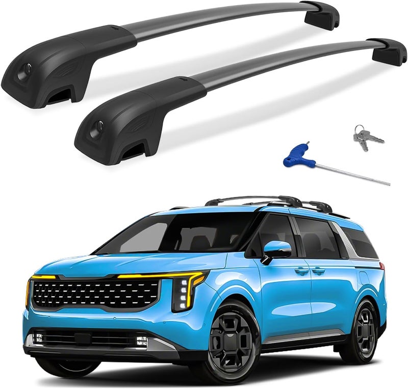 HmmtyRack 300lbs Roof Rack Cross Bars Compatible with 2022-2026 KIA Carnival & Carnival Hybrid, Heavy Duty Aluminum Roof Rails Crossbars Cargo Bars Canoe Rooftop Black Carrier Luggage. - Image 1